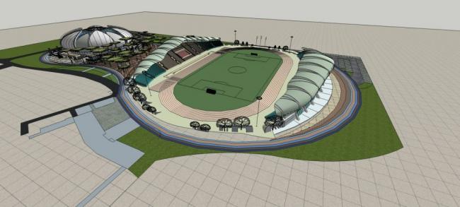 Sketchup体育馆模型|多层体育馆，运动场，体育建筑，现代风格