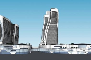 Sketchup办公模型|高层酒店办公楼，底层商业，现代风格-BIM建筑网