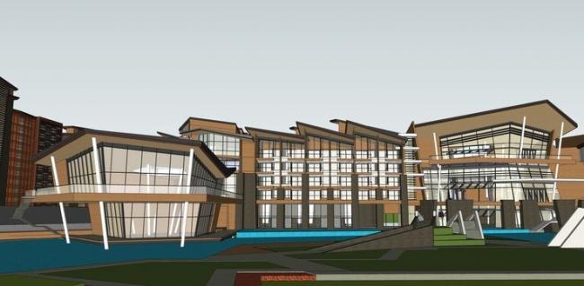 Sketchup住宅模型|小高层住宅小区，居住建筑，现代风格