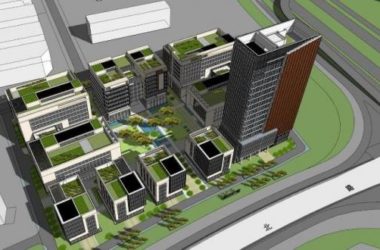 Sketchup办公模型|多层高层混合高层办公区，写字楼，现代风格-BIM建筑网