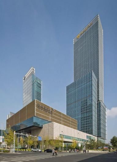 Sketchup办公模型|静安嘉里中心，超高层办公写字楼，现代风格