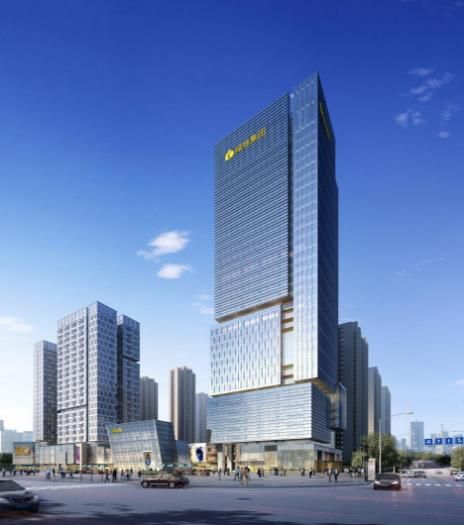 Sketchup办公模型|绿地，总体，高层办公写字楼，现代风格