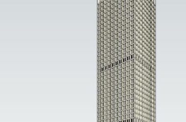 Sketchup办公模型|中国银行大楼，高层办公写字楼，现代风格-BIM建筑网
