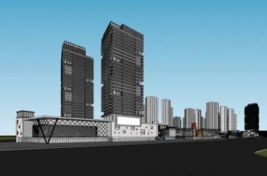 Sketchup综合体模型|超高层城市商业综合体，住宅，办公，现代风格，商业裙房-BIM建筑网