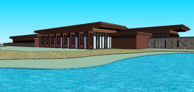 Sketchup商业模型|多层商业会所，新中式风格