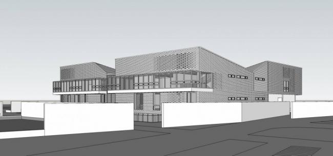 Sketchup文化模型|多层美术馆，现代风格，文化建筑