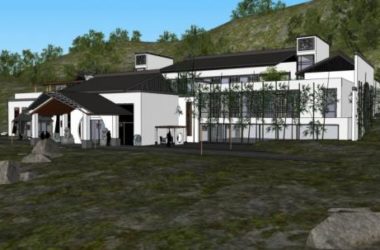 Sketchup酒店模型|多层山地酒店，中式风格-BIM建筑网