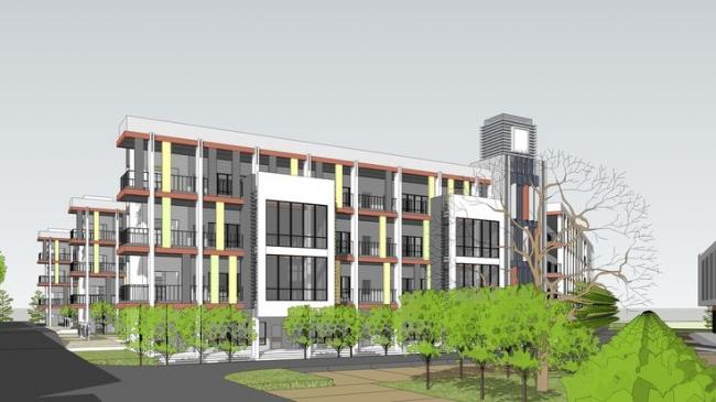 Sketchup学校模型|多层中学学校，校园，教学楼，教育建筑，现代风格