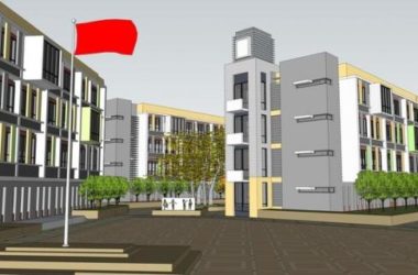 Sketchup学校模型|多层中学学校，校园，教学楼，教育建筑，现代风格-BIM建筑网