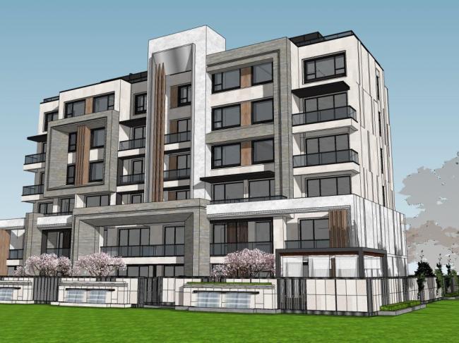 Sketchup住宅模型|高层住宅，居住建筑，现代风格
