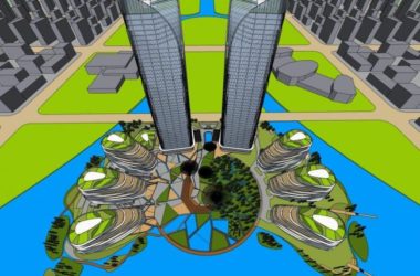 Sketchup综合体模型|超高层商业综合体，办公写字楼，现代风格-BIM建筑网