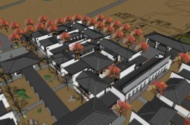 Sketchup酒店模型|多层休闲度假村，酒店，汉式风格，中式风格-BIM建筑网