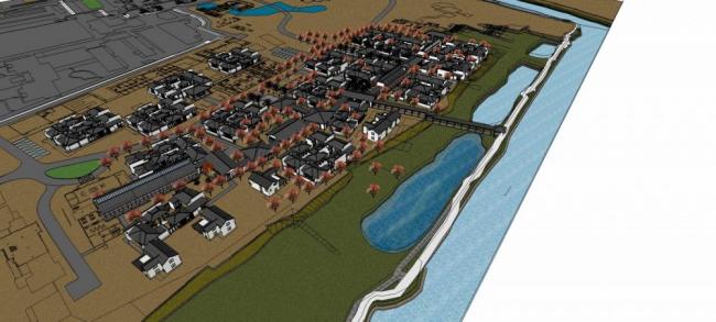 Sketchup酒店模型|多层休闲度假村，酒店，汉式风格，中式风格