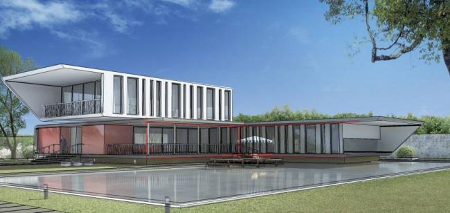 Sketchup商业模型|多层会所，商业建筑，现代风格