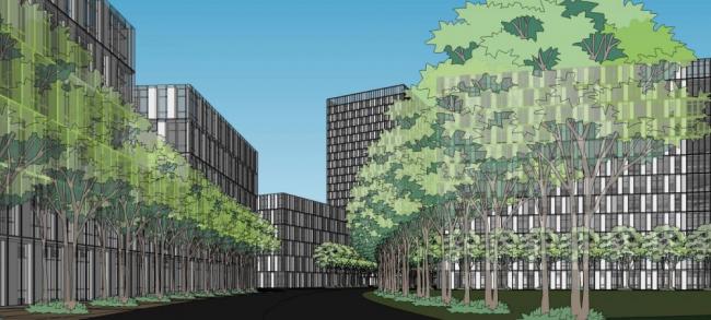 Sketchup办公模型|清华嘉定科技园，多层高层混合办公，酒店，现代风格