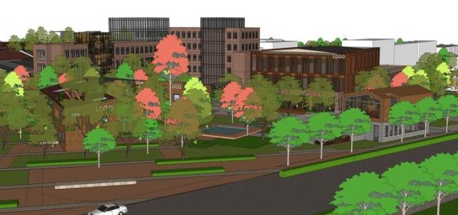 Sketchu工业厂房|多层产业园，厂房工业建筑，现代风格