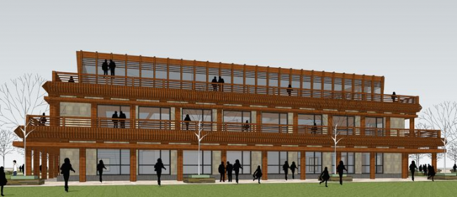 Sketchup酒店模型|多层酒店，中式风格