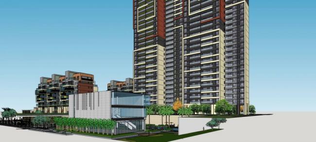 Sketchup住宅模型|高层住宅小区，居住建筑，现代风格
