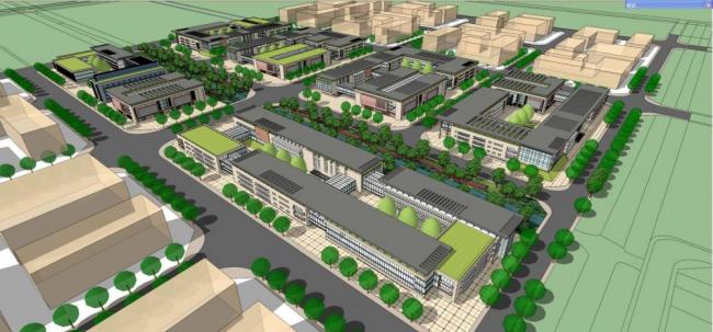 Sketchu工业厂房|多层产业园，厂房工业建筑，现代风格