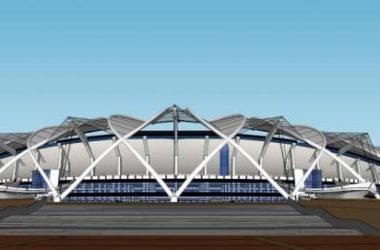 Sketchup体育馆模型|多层体育场馆，现代风格-BIM建筑网