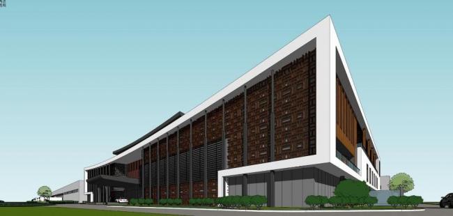 Sketchu工业厂房|多层办公厂区，厂房，工厂，中式风格，工业建筑