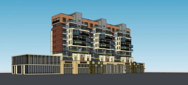 Sketchup住宅模型|小高层商业住宅楼，现代风格，居住建筑