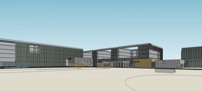 Sketchup学校模型|多层学校，校园，教学楼，教育建筑，现代风格