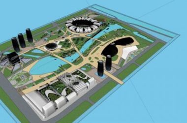 Sketchup体育馆模型|多层奥体中心，体育建筑，现代风格-BIM建筑网