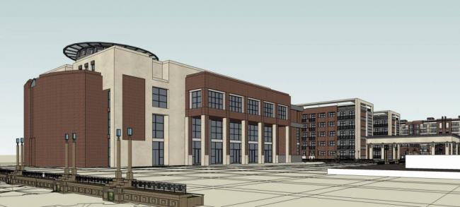 Sketchup学校模型|多层学校，职业中学，欧式风格，教育建筑