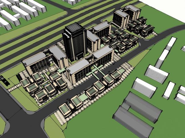 Sketchu工业厂房|多层高层混合办公产业园，厂房工业建筑，现代风格