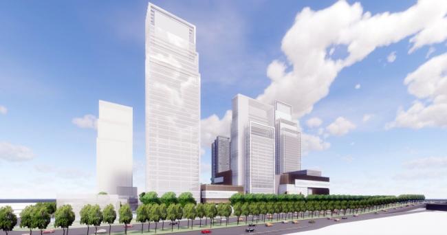 Sketchup综合体模型|超高层商业综合体，办公写字楼，现代风格