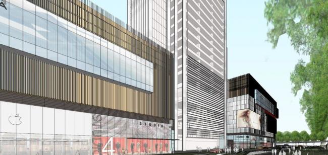 Sketchup综合体模型|超高层商业综合体，办公写字楼，现代风格