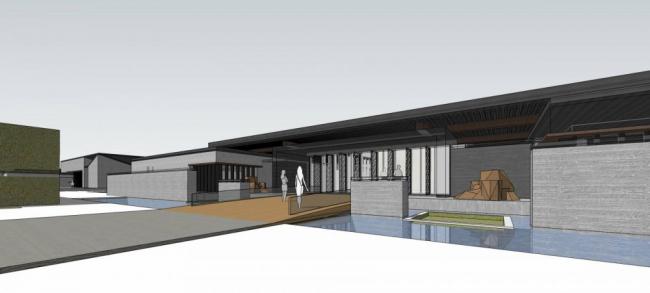 Sketchup酒店模型|多层度假酒店会所，新中式风格