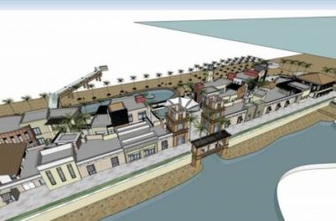 Sketchup商业模型|多层渔人码头商业街，现代风格-BIM建筑网