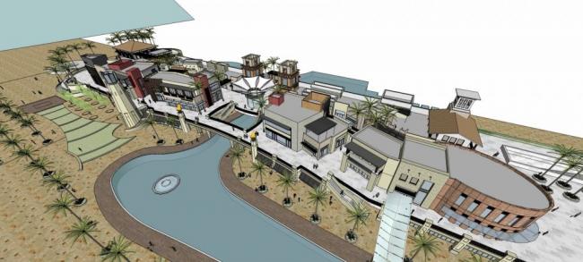 Sketchup商业模型|多层渔人码头商业街，现代风格