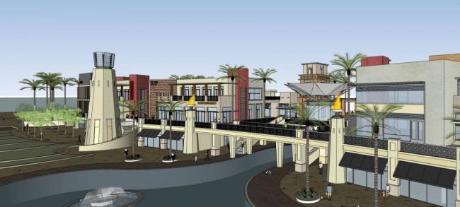 Sketchup商业模型|多层渔人码头商业街，现代风格