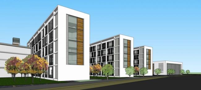 Sketchup学校模型|多层学校，校园，教学楼，教育建筑，现代风格