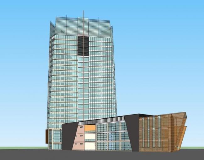 Sketchup办公模型|高层办公写字楼，现代风格