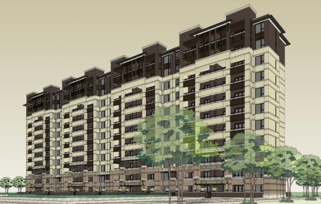 Sketchup住宅模型|小高层联排住宅楼，欧式古典风格，居住建筑