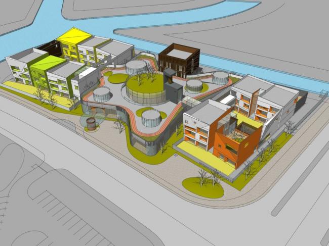 Sketchup学校模型|地层幼儿园学校，现代风格，教育建筑
