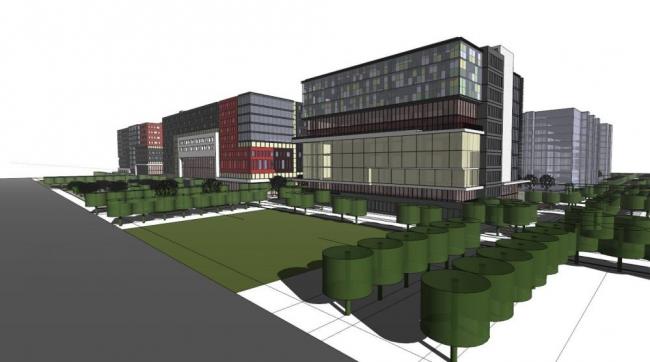 Sketchup办公模型|多层办公区，现代风格