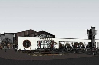 Sketchup文化模型|徽派旅游接待中心，中式风格-BIM建筑网