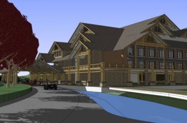 Sketchup酒店模型|多层内蒙古温泉度假酒店，中式风格-BIM建筑网