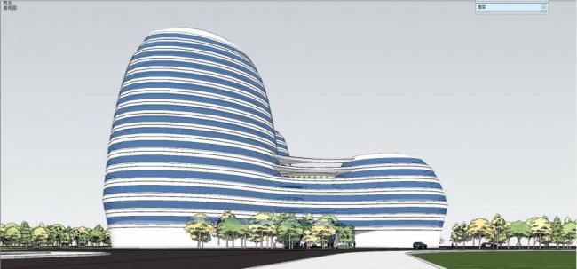 Sketchup酒店模型|星级云河，多层高层混合酒店，现代风格