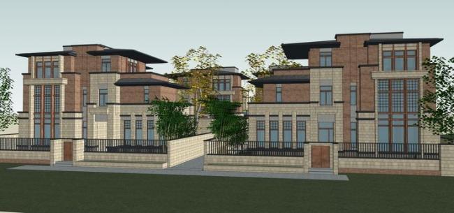 Sketchup别墅模型|别墅住宅区，欧式古典风格，居住建筑