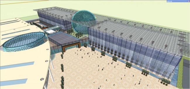 Sketchup酒店模型|宿迁会议中心，多层酒店，办公，现代风格