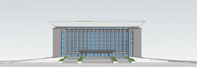 Sketchup办公模型|综合行政楼，办公，现代风格