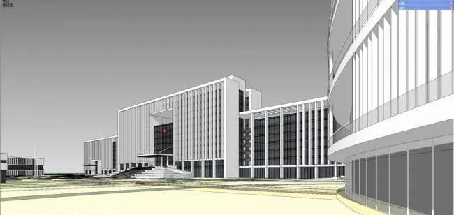 Sketchup办公模型|多层政府办公楼，现代风格