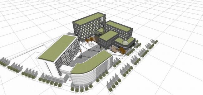 Sketchup酒店模型|多层酒店，现代风格