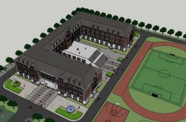 Sketchup学校模型|多层中小学学校，教学楼，教育建筑，英式古典风格-BIM建筑网
